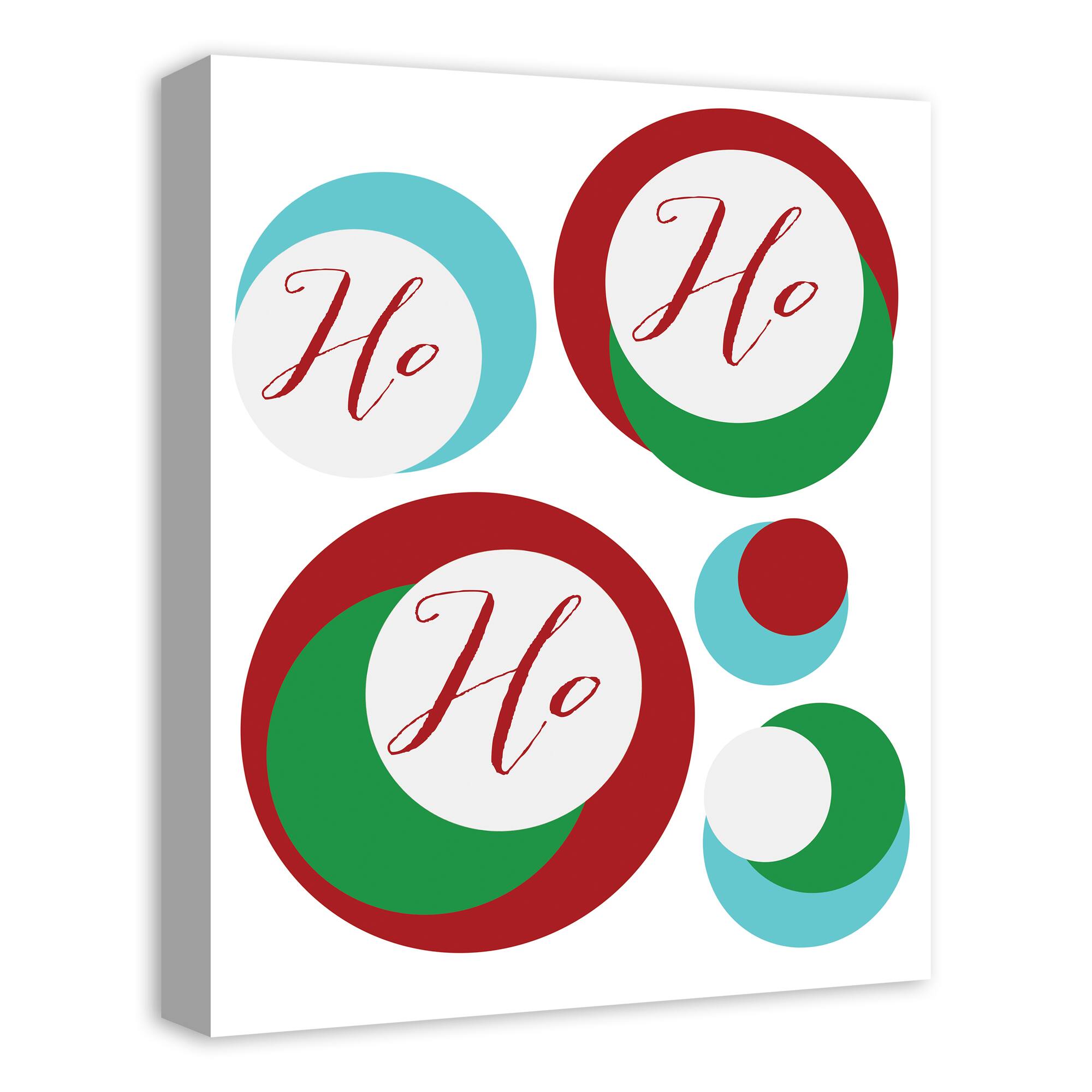 Midcentury Modern Ho Ho Ho Canvas Wall Art